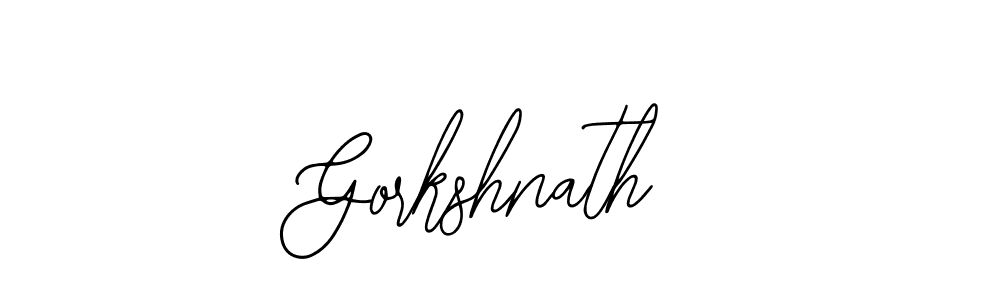 How to make Gorkshnath name signature. Use Bearetta-2O07w style for creating short signs online. This is the latest handwritten sign. Gorkshnath signature style 12 images and pictures png