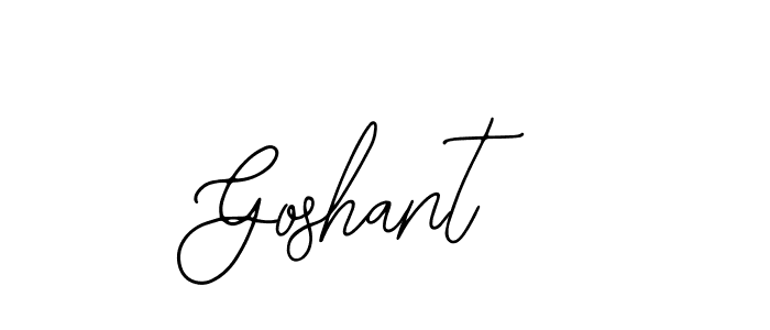 Design your own signature with our free online signature maker. With this signature software, you can create a handwritten (Bearetta-2O07w) signature for name Goshant. Goshant signature style 12 images and pictures png