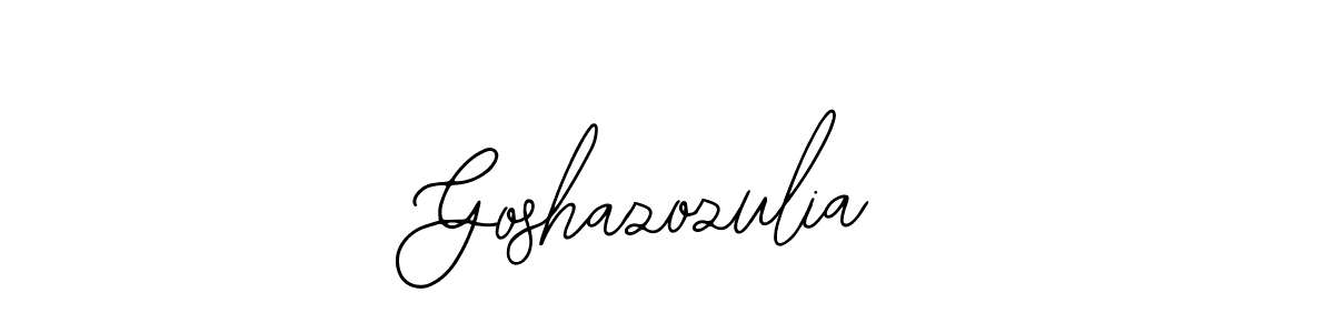 It looks lik you need a new signature style for name Goshazozulia. Design unique handwritten (Bearetta-2O07w) signature with our free signature maker in just a few clicks. Goshazozulia signature style 12 images and pictures png