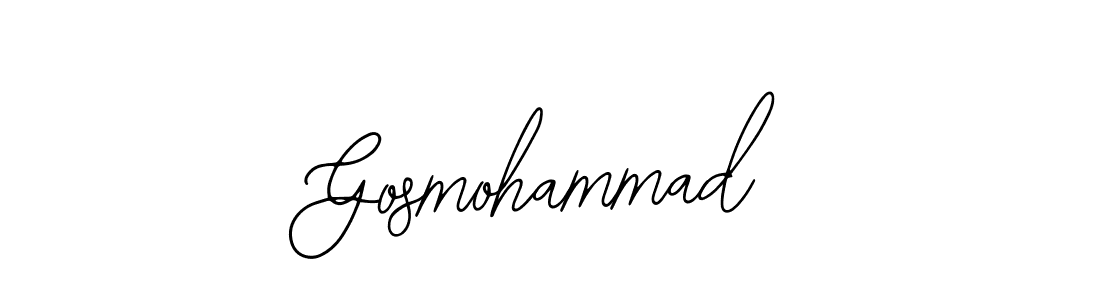 Bearetta-2O07w is a professional signature style that is perfect for those who want to add a touch of class to their signature. It is also a great choice for those who want to make their signature more unique. Get Gosmohammad name to fancy signature for free. Gosmohammad signature style 12 images and pictures png