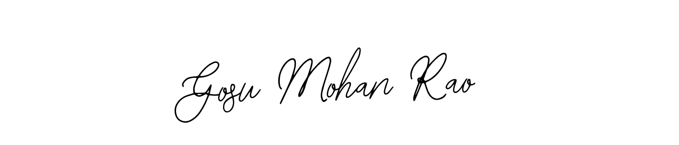 The best way (Bearetta-2O07w) to make a short signature is to pick only two or three words in your name. The name Gosu Mohan Rao include a total of six letters. For converting this name. Gosu Mohan Rao signature style 12 images and pictures png