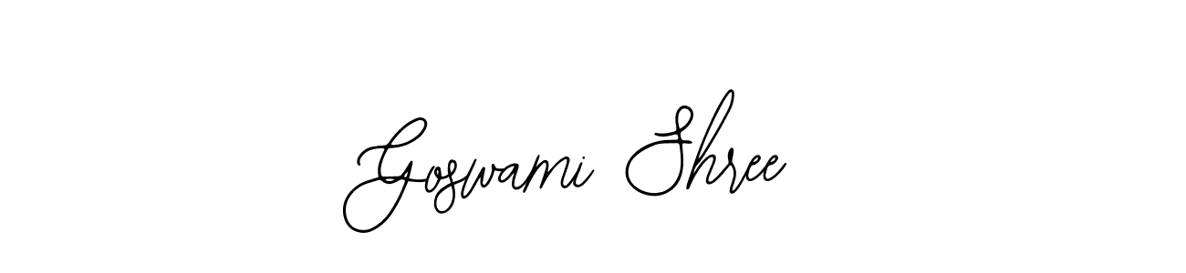 Use a signature maker to create a handwritten signature online. With this signature software, you can design (Bearetta-2O07w) your own signature for name Goswami Shree. Goswami Shree signature style 12 images and pictures png