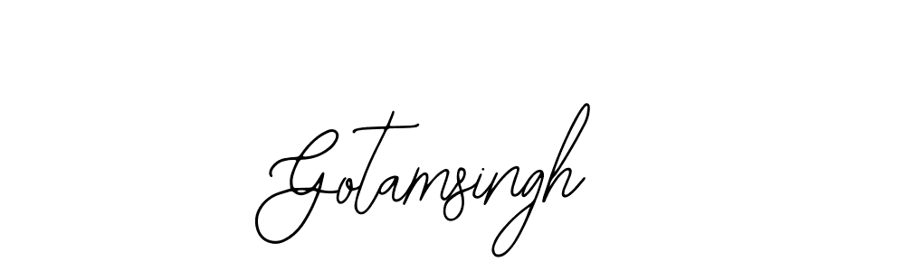 if you are searching for the best signature style for your name Gotamsingh. so please give up your signature search. here we have designed multiple signature styles  using Bearetta-2O07w. Gotamsingh signature style 12 images and pictures png