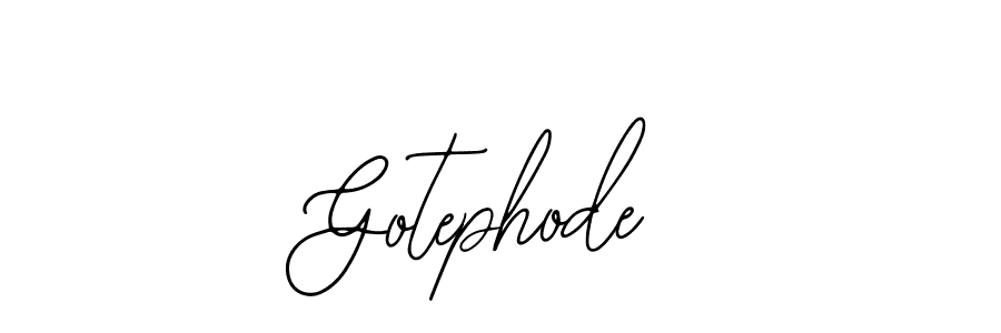 Make a short Gotephode signature style. Manage your documents anywhere anytime using Bearetta-2O07w. Create and add eSignatures, submit forms, share and send files easily. Gotephode signature style 12 images and pictures png
