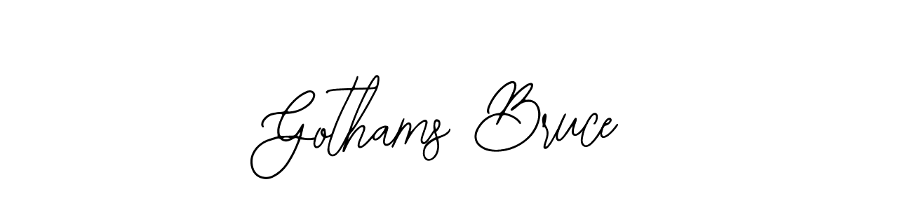 The best way (Bearetta-2O07w) to make a short signature is to pick only two or three words in your name. The name Gothams Bruce include a total of six letters. For converting this name. Gothams Bruce signature style 12 images and pictures png