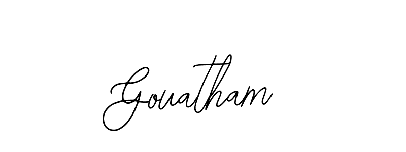 Bearetta-2O07w is a professional signature style that is perfect for those who want to add a touch of class to their signature. It is also a great choice for those who want to make their signature more unique. Get Gouatham name to fancy signature for free. Gouatham signature style 12 images and pictures png