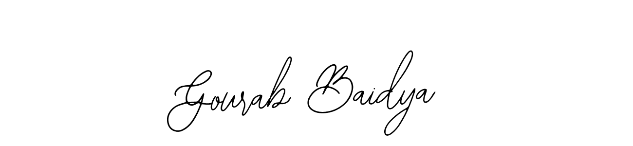 How to make Gourab Baidya signature? Bearetta-2O07w is a professional autograph style. Create handwritten signature for Gourab Baidya name. Gourab Baidya signature style 12 images and pictures png