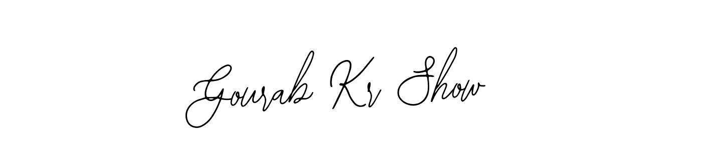 How to make Gourab Kr Show name signature. Use Bearetta-2O07w style for creating short signs online. This is the latest handwritten sign. Gourab Kr Show signature style 12 images and pictures png