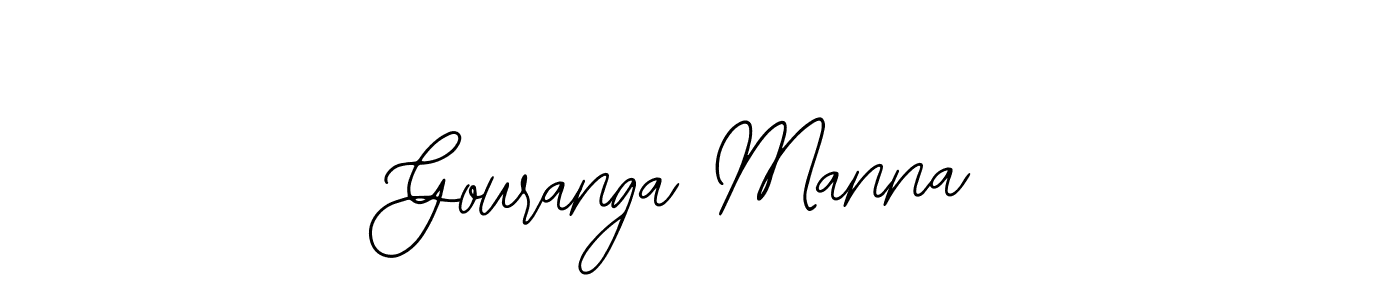 How to make Gouranga Manna name signature. Use Bearetta-2O07w style for creating short signs online. This is the latest handwritten sign. Gouranga Manna signature style 12 images and pictures png