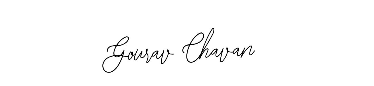 You should practise on your own different ways (Bearetta-2O07w) to write your name (Gourav Chavan) in signature. don't let someone else do it for you. Gourav Chavan signature style 12 images and pictures png