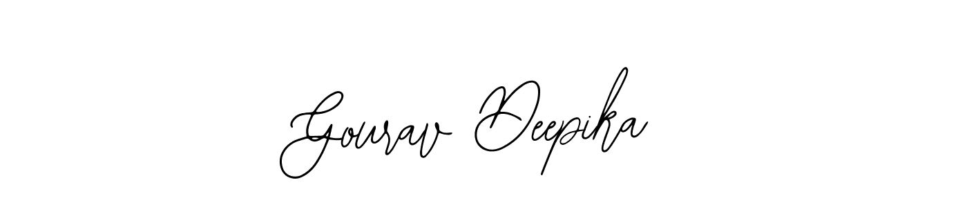 if you are searching for the best signature style for your name Gourav Deepika. so please give up your signature search. here we have designed multiple signature styles  using Bearetta-2O07w. Gourav Deepika signature style 12 images and pictures png
