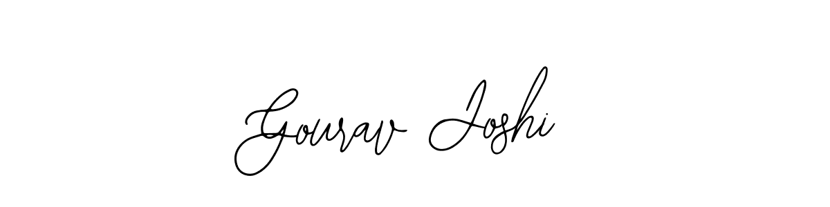 How to make Gourav Joshi name signature. Use Bearetta-2O07w style for creating short signs online. This is the latest handwritten sign. Gourav Joshi signature style 12 images and pictures png