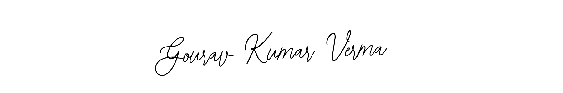 You should practise on your own different ways (Bearetta-2O07w) to write your name (Gourav Kumar Verma) in signature. don't let someone else do it for you. Gourav Kumar Verma signature style 12 images and pictures png
