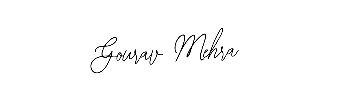 How to make Gourav Mehra name signature. Use Bearetta-2O07w style for creating short signs online. This is the latest handwritten sign. Gourav Mehra signature style 12 images and pictures png