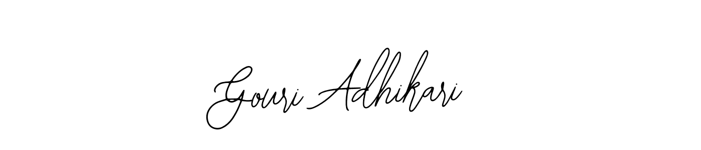 Design your own signature with our free online signature maker. With this signature software, you can create a handwritten (Bearetta-2O07w) signature for name Gouri Adhikari. Gouri Adhikari signature style 12 images and pictures png