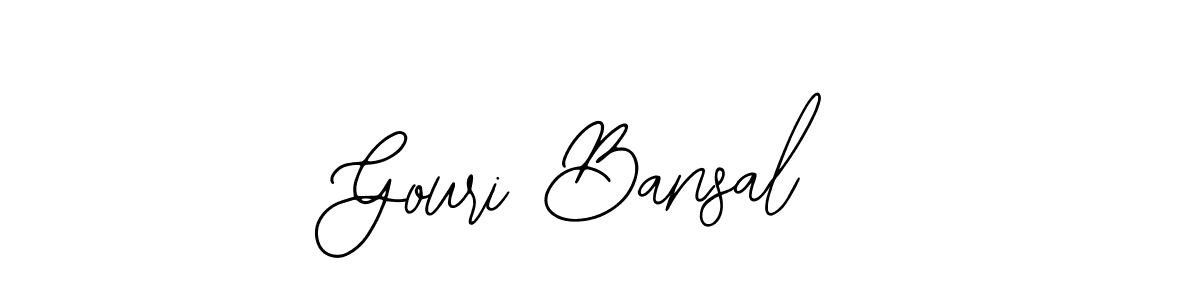 How to make Gouri Bansal name signature. Use Bearetta-2O07w style for creating short signs online. This is the latest handwritten sign. Gouri Bansal signature style 12 images and pictures png