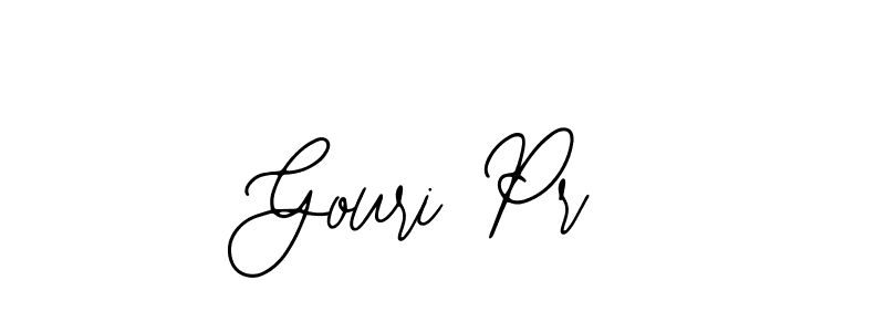 You should practise on your own different ways (Bearetta-2O07w) to write your name (Gouri Pr) in signature. don't let someone else do it for you. Gouri Pr signature style 12 images and pictures png