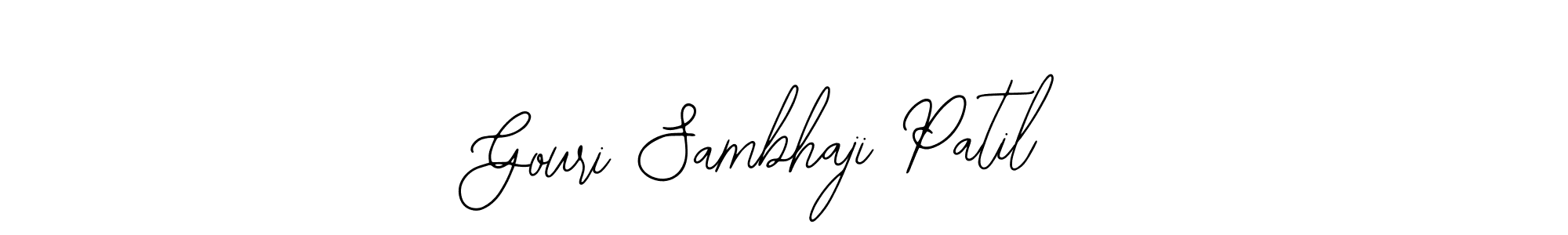 You should practise on your own different ways (Bearetta-2O07w) to write your name (Gouri Sambhaji Patil) in signature. don't let someone else do it for you. Gouri Sambhaji Patil signature style 12 images and pictures png