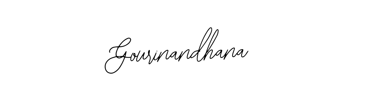 How to make Gourinandhana name signature. Use Bearetta-2O07w style for creating short signs online. This is the latest handwritten sign. Gourinandhana signature style 12 images and pictures png