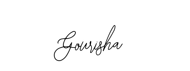 Use a signature maker to create a handwritten signature online. With this signature software, you can design (Bearetta-2O07w) your own signature for name Gourisha. Gourisha signature style 12 images and pictures png