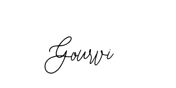 You should practise on your own different ways (Bearetta-2O07w) to write your name (Gourvi) in signature. don't let someone else do it for you. Gourvi signature style 12 images and pictures png