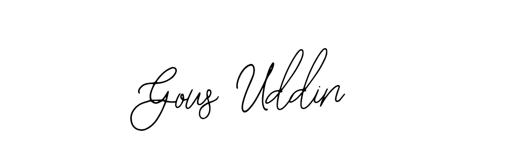 You should practise on your own different ways (Bearetta-2O07w) to write your name (Gous Uddin) in signature. don't let someone else do it for you. Gous Uddin signature style 12 images and pictures png