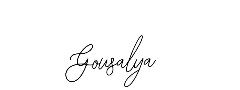 How to make Gousalya name signature. Use Bearetta-2O07w style for creating short signs online. This is the latest handwritten sign. Gousalya signature style 12 images and pictures png