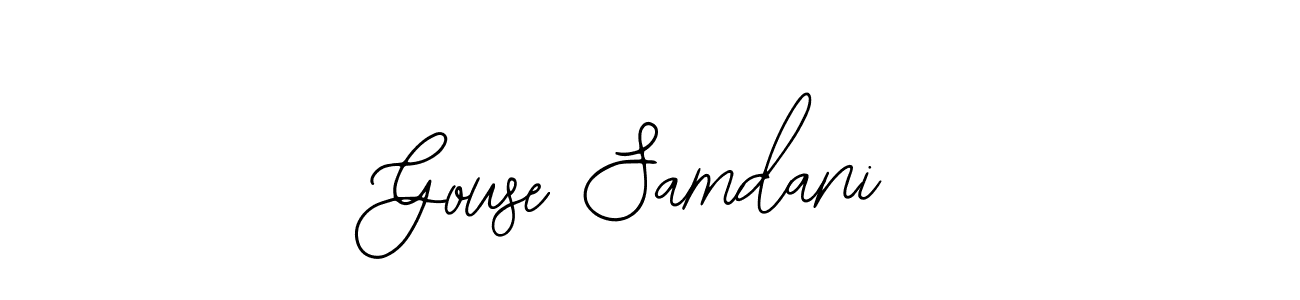 You should practise on your own different ways (Bearetta-2O07w) to write your name (Gouse Samdani) in signature. don't let someone else do it for you. Gouse Samdani signature style 12 images and pictures png