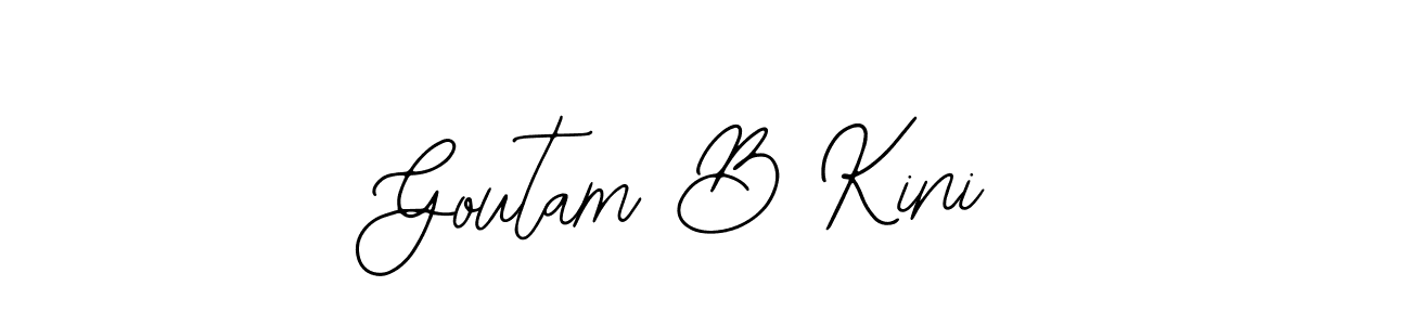 You should practise on your own different ways (Bearetta-2O07w) to write your name (Goutam B Kini) in signature. don't let someone else do it for you. Goutam B Kini signature style 12 images and pictures png