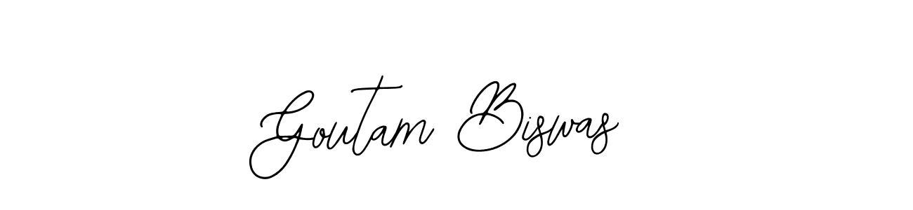 How to make Goutam Biswas name signature. Use Bearetta-2O07w style for creating short signs online. This is the latest handwritten sign. Goutam Biswas signature style 12 images and pictures png