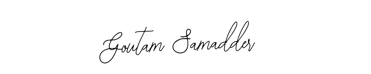 Use a signature maker to create a handwritten signature online. With this signature software, you can design (Bearetta-2O07w) your own signature for name Goutam Samadder. Goutam Samadder signature style 12 images and pictures png