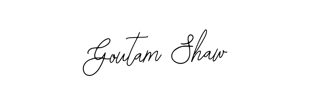 Also we have Goutam Shaw name is the best signature style. Create professional handwritten signature collection using Bearetta-2O07w autograph style. Goutam Shaw signature style 12 images and pictures png