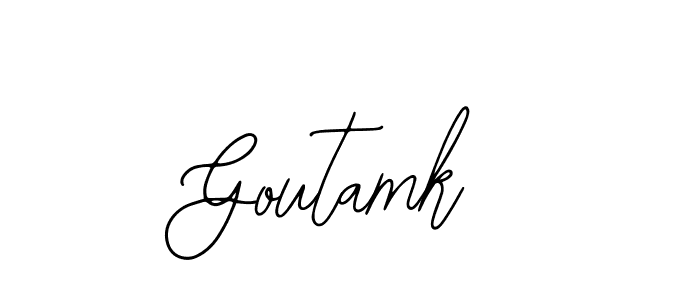 Use a signature maker to create a handwritten signature online. With this signature software, you can design (Bearetta-2O07w) your own signature for name Goutamk. Goutamk signature style 12 images and pictures png