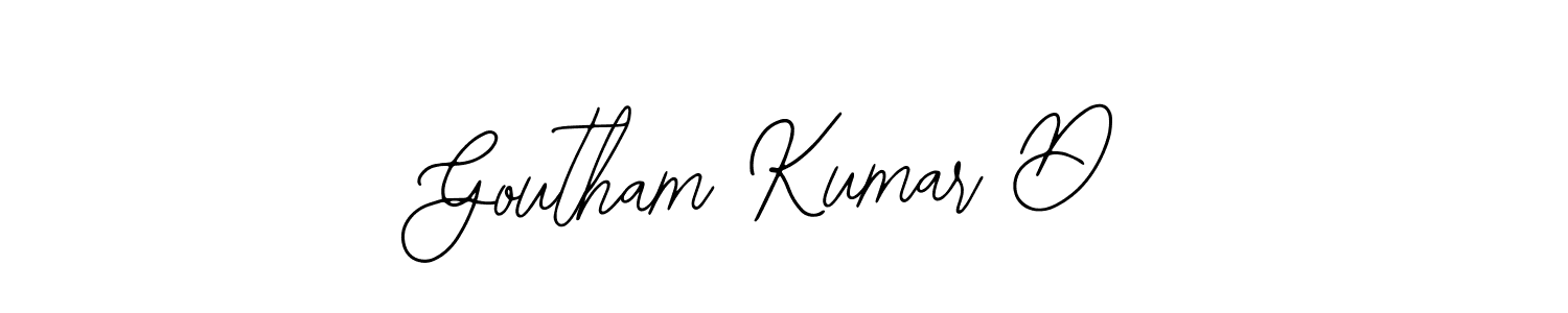 How to make Goutham Kumar D name signature. Use Bearetta-2O07w style for creating short signs online. This is the latest handwritten sign. Goutham Kumar D signature style 12 images and pictures png