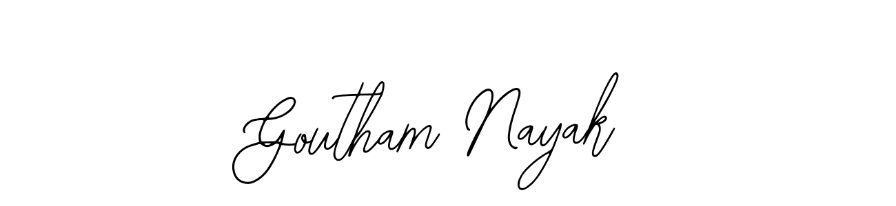 How to make Goutham Nayak signature? Bearetta-2O07w is a professional autograph style. Create handwritten signature for Goutham Nayak name. Goutham Nayak signature style 12 images and pictures png