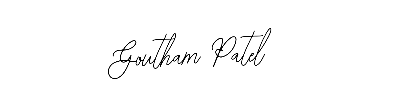 Make a beautiful signature design for name Goutham Patel. Use this online signature maker to create a handwritten signature for free. Goutham Patel signature style 12 images and pictures png