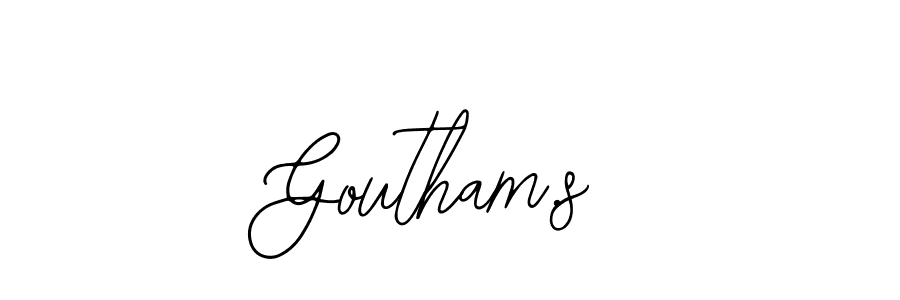 Use a signature maker to create a handwritten signature online. With this signature software, you can design (Bearetta-2O07w) your own signature for name Goutham.s. Goutham.s signature style 12 images and pictures png