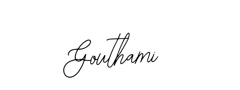 How to make Gouthami name signature. Use Bearetta-2O07w style for creating short signs online. This is the latest handwritten sign. Gouthami signature style 12 images and pictures png