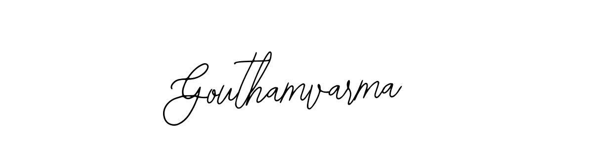 The best way (Bearetta-2O07w) to make a short signature is to pick only two or three words in your name. The name Gouthamvarma include a total of six letters. For converting this name. Gouthamvarma signature style 12 images and pictures png