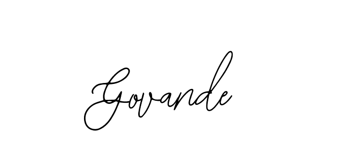 The best way (Bearetta-2O07w) to make a short signature is to pick only two or three words in your name. The name Govande include a total of six letters. For converting this name. Govande signature style 12 images and pictures png