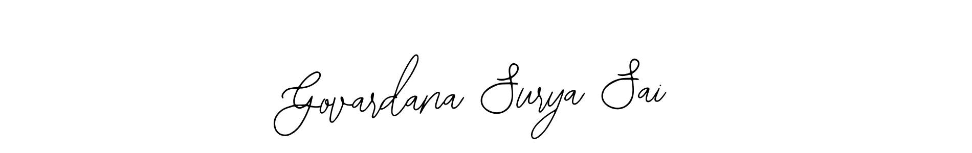 Create a beautiful signature design for name Govardana Surya Sai. With this signature (Bearetta-2O07w) fonts, you can make a handwritten signature for free. Govardana Surya Sai signature style 12 images and pictures png