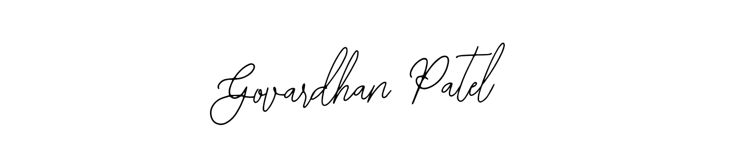 How to make Govardhan Patel name signature. Use Bearetta-2O07w style for creating short signs online. This is the latest handwritten sign. Govardhan Patel signature style 12 images and pictures png