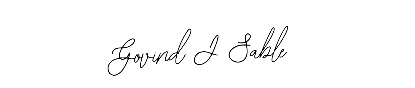 The best way (Bearetta-2O07w) to make a short signature is to pick only two or three words in your name. The name Govind J Sable include a total of six letters. For converting this name. Govind J Sable signature style 12 images and pictures png