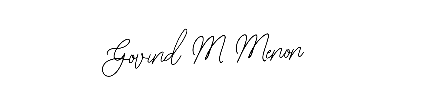 Make a beautiful signature design for name Govind M Menon. With this signature (Bearetta-2O07w) style, you can create a handwritten signature for free. Govind M Menon signature style 12 images and pictures png