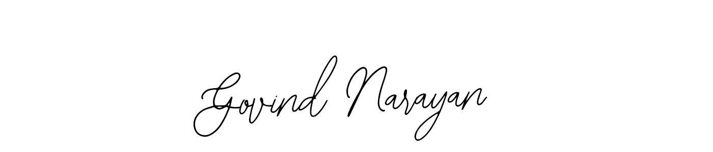 Similarly Bearetta-2O07w is the best handwritten signature design. Signature creator online .You can use it as an online autograph creator for name Govind Narayan. Govind Narayan signature style 12 images and pictures png