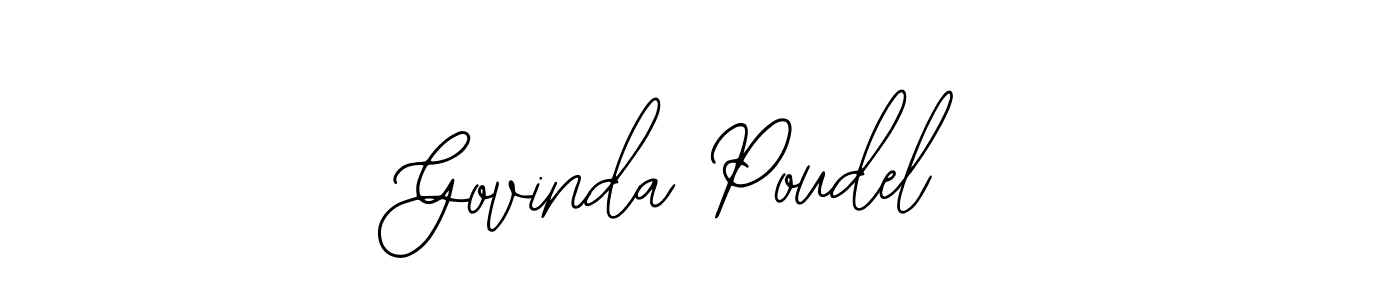 How to make Govinda Poudel name signature. Use Bearetta-2O07w style for creating short signs online. This is the latest handwritten sign. Govinda Poudel signature style 12 images and pictures png