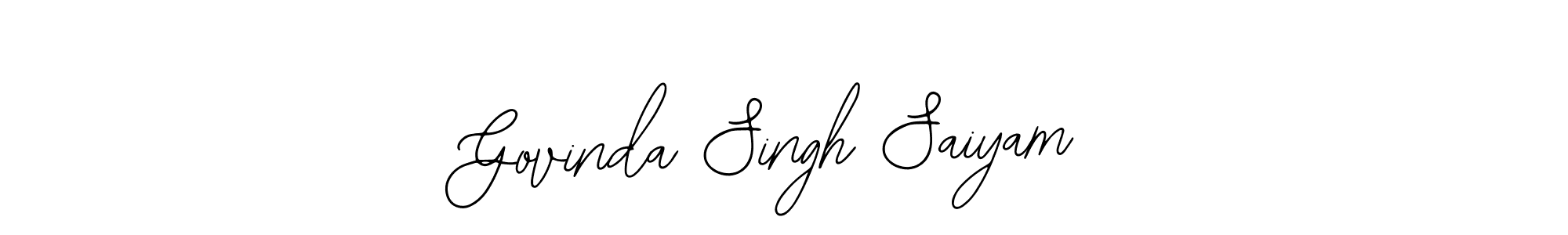 Create a beautiful signature design for name Govinda Singh Saiyam. With this signature (Bearetta-2O07w) fonts, you can make a handwritten signature for free. Govinda Singh Saiyam signature style 12 images and pictures png