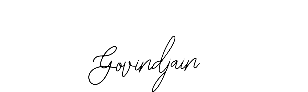 How to make Govindjain name signature. Use Bearetta-2O07w style for creating short signs online. This is the latest handwritten sign. Govindjain signature style 12 images and pictures png