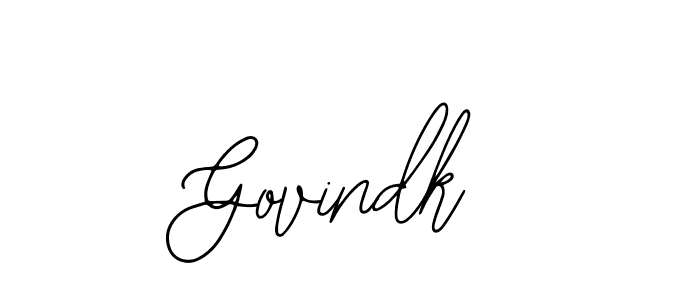 You should practise on your own different ways (Bearetta-2O07w) to write your name (Govindk) in signature. don't let someone else do it for you. Govindk signature style 12 images and pictures png