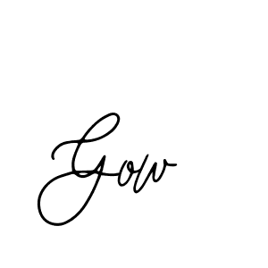 Gow stylish signature style. Best Handwritten Sign (Bearetta-2O07w) for my name. Handwritten Signature Collection Ideas for my name Gow. Gow signature style 12 images and pictures png